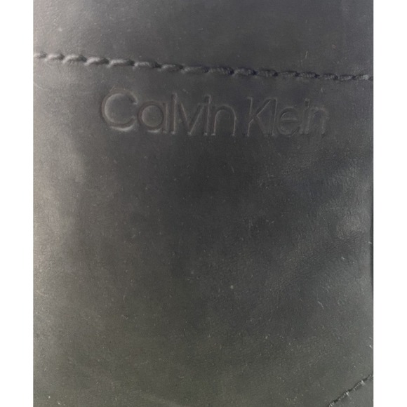 Calvin Klein Men Lorenzo Leather Lace Up Black Ankle Combat Boots Black Biker 8M main image 11